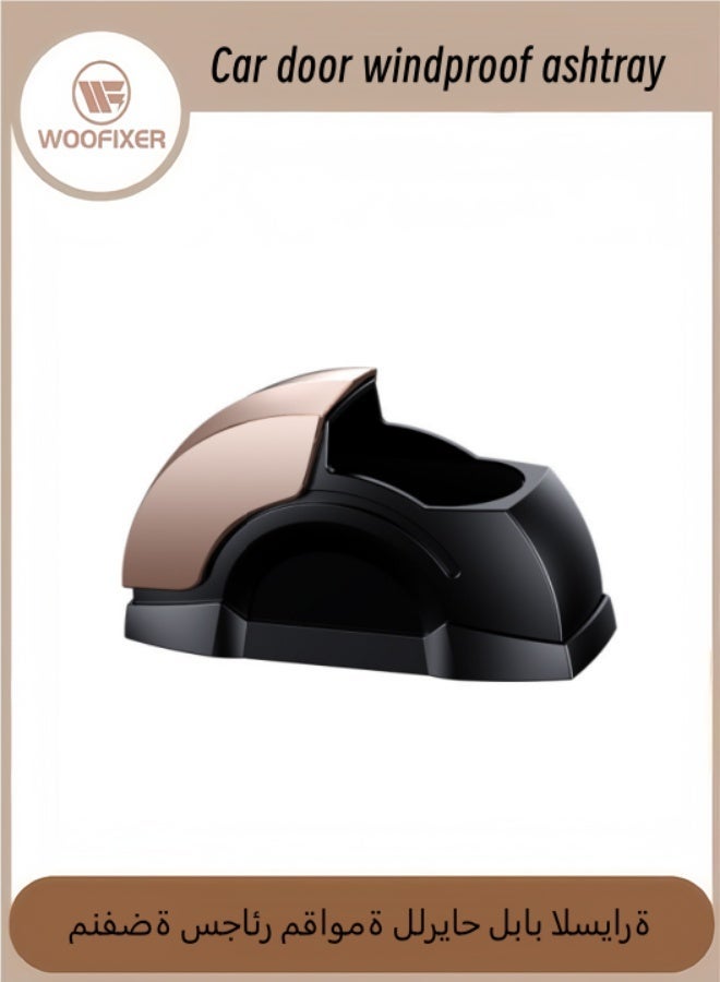 Woofixer Portable Car Ashtray with Lid and LED Light-Automotive Door Pocket Ash Tray,Multi-Use Small Car Trash Can,Interior Auto Supplies - Image 1